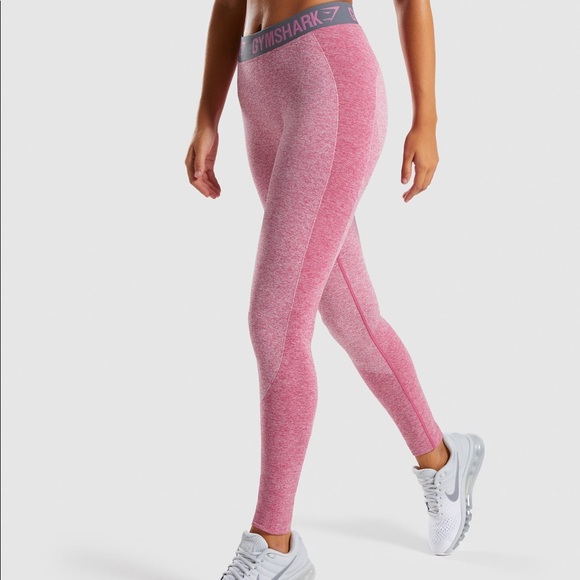 Gymshark Pants - Gymshark Dusty Pink Marl/Charcoal Flex leggings